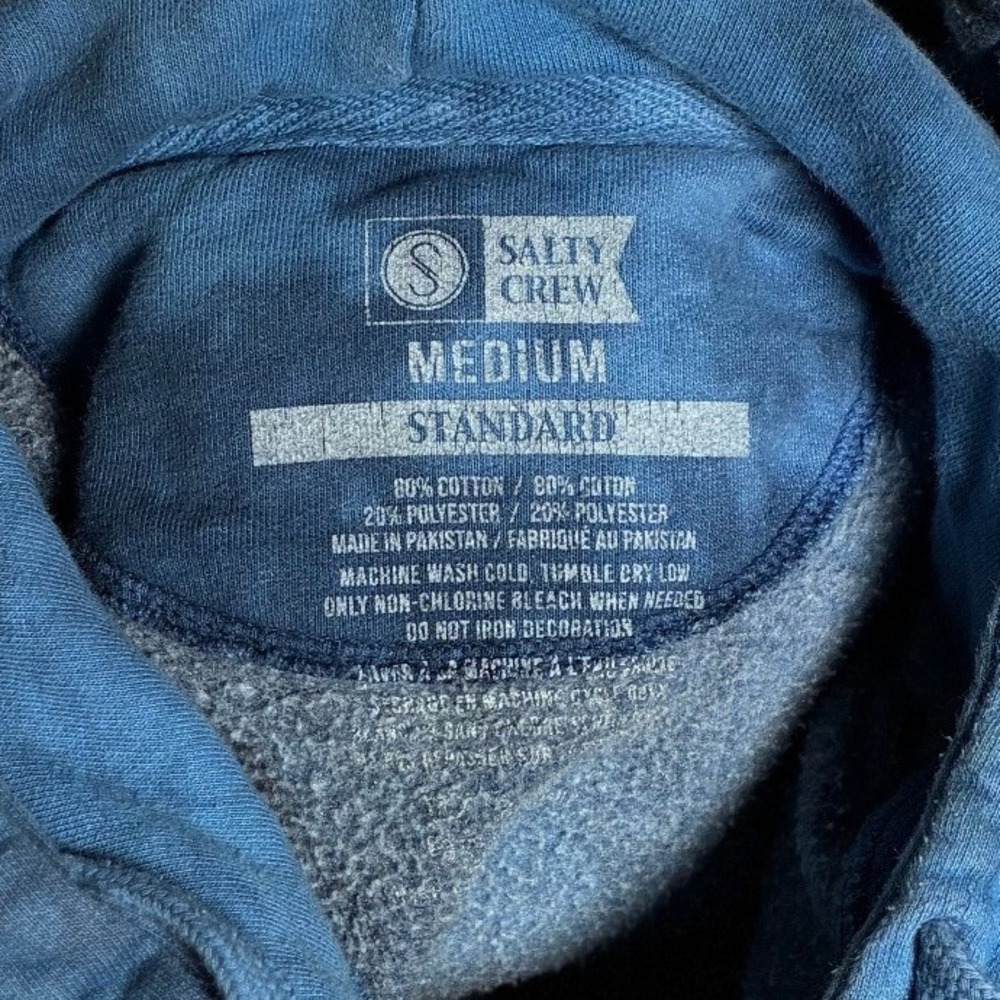 Ron Jon Surf Shop Salty Crew Tie Dye Marlin Hoodie M Coastal Skate Grunge - Picture 4 of 6